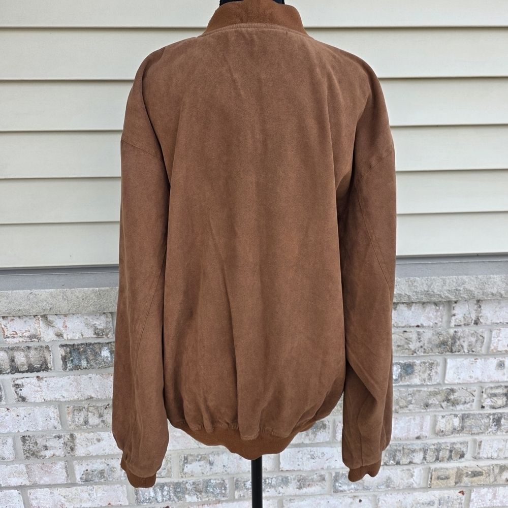 Vintage Winner Mate Suede Bomber Jacket | Water Resistant | Brown | L - Picture 2 of 12
